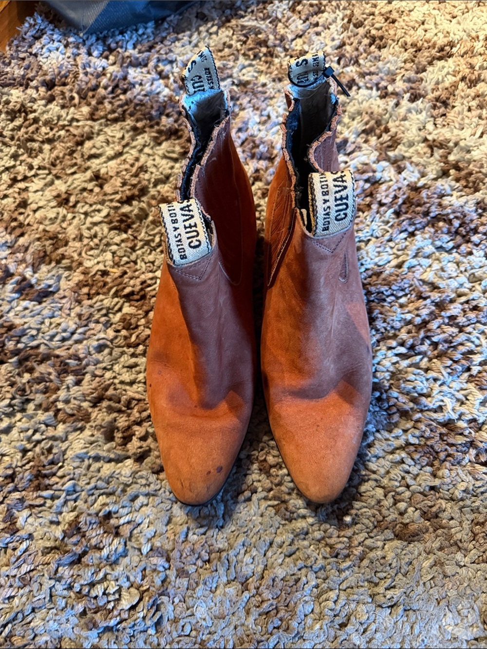 Cue Women's Rust Suede Ankle Booties